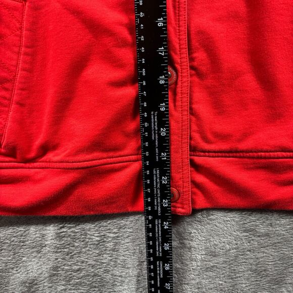 Ralph Lauren Active Women Hooded Jacket Sailing Patch Snap Close Red XL F196 - Picture 6 of 9